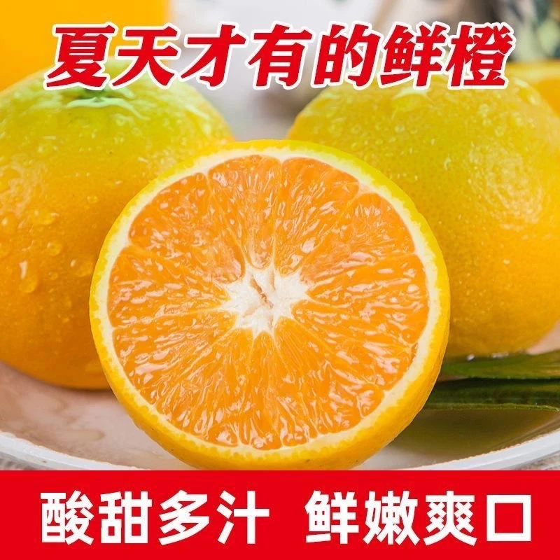重庆新鲜夏橙当季水果榨汁专用产地直发酸甜可口汁水充足
