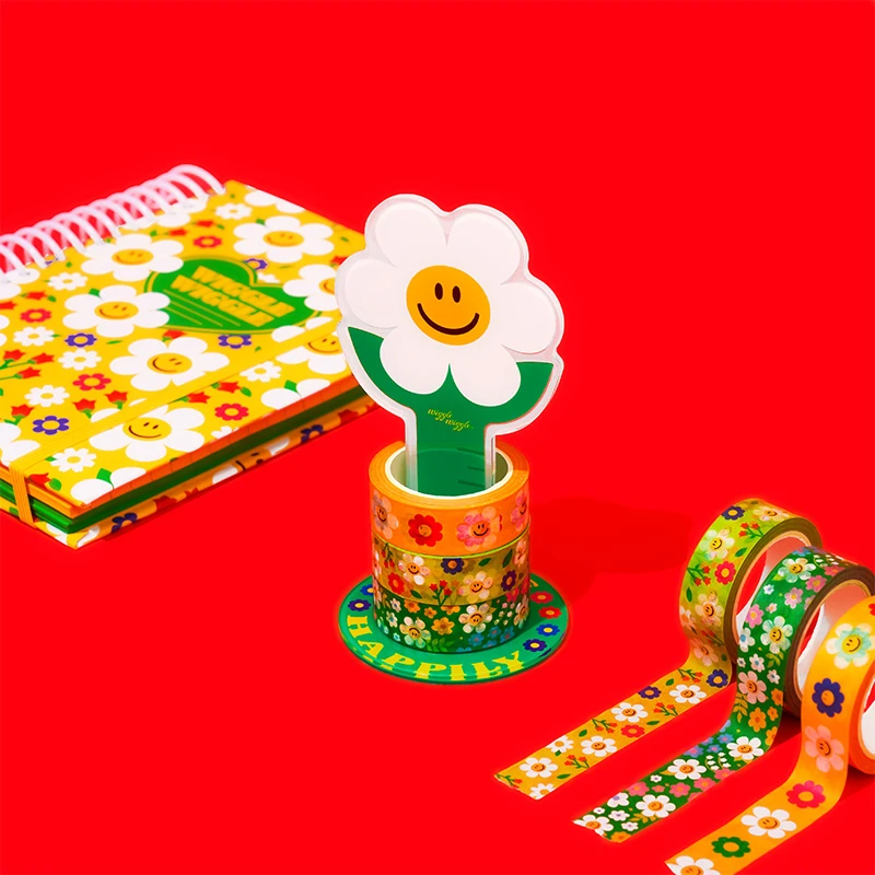 wigglewiggle和纸胶带日记快乐彩色整卷手帐套装手账贴纸创意礼品