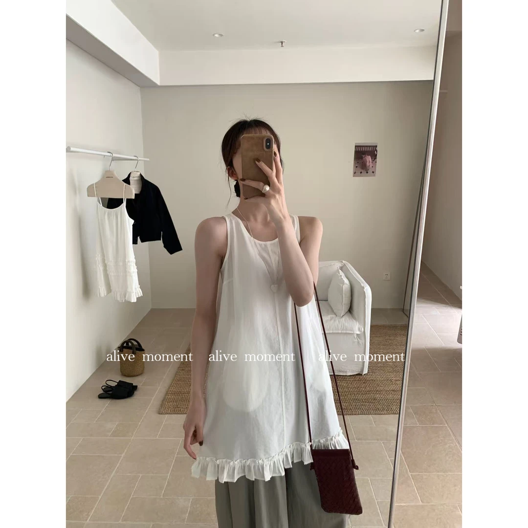 50889#ALIVE#轻松拿捏韩女氛围感的叠穿吊带连衣裙(福利)