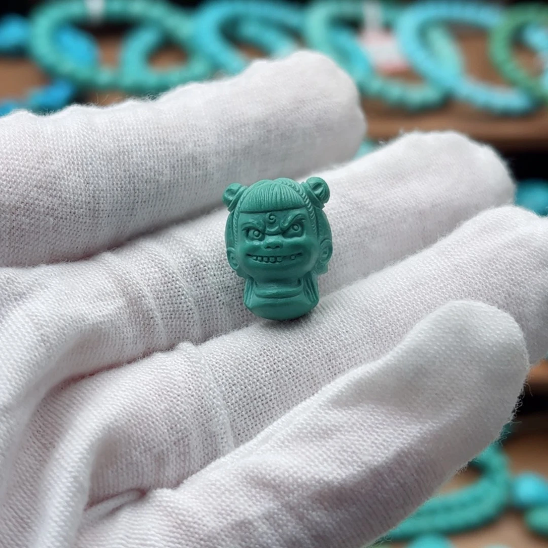 绿松石未镶嵌哪吒