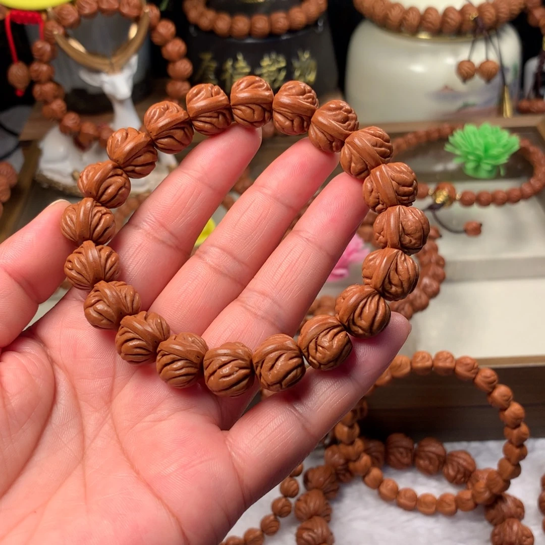 余***月桃核吊坠双脊龙手串14