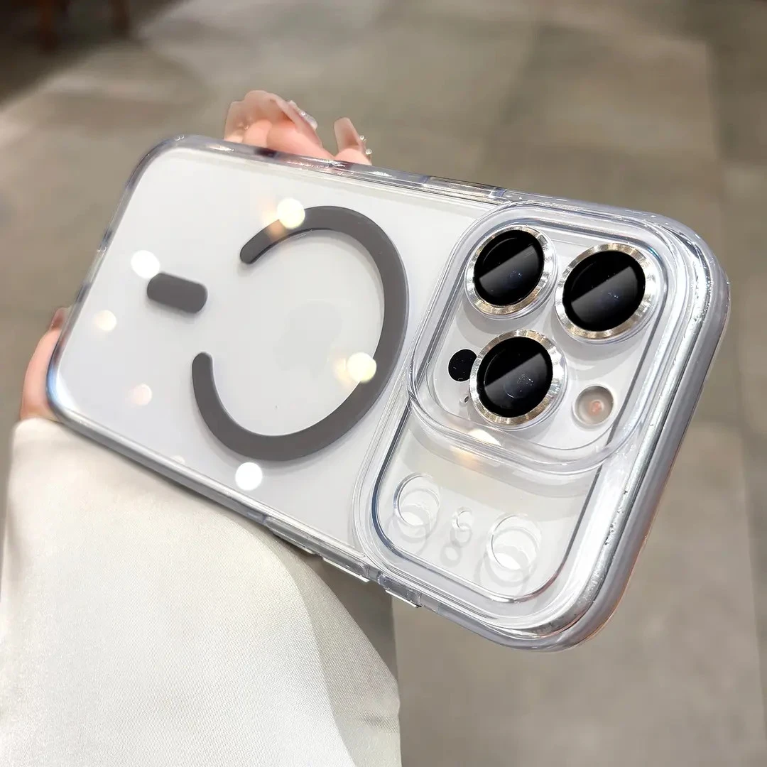 适用iPhone17Pro手机壳全包镜头膜透明磁吸苹果16/15防摔轻奢13女