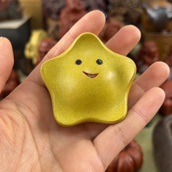 紫砂茶宠紫星星盖置