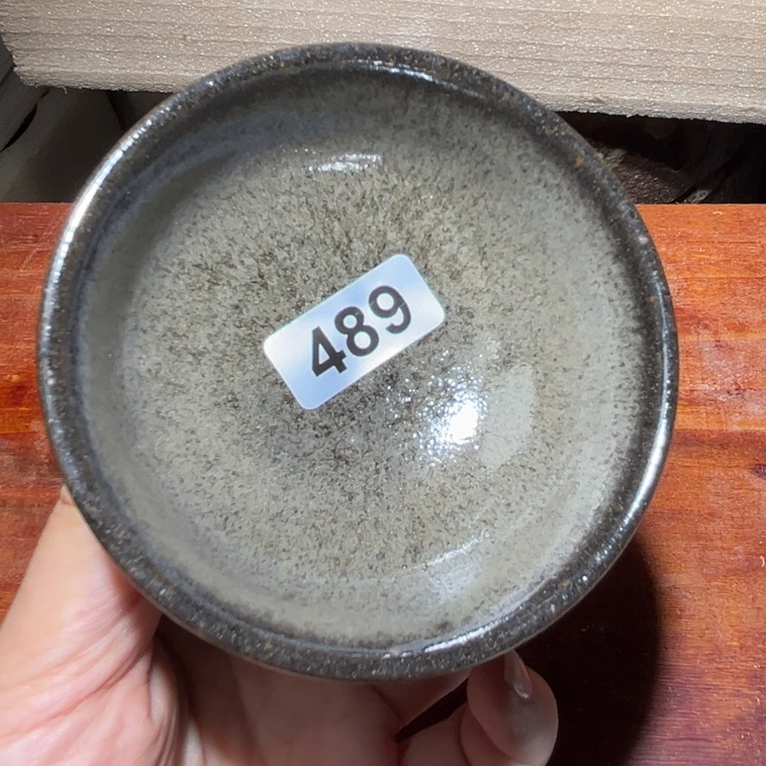 蓝***虫茶盏全手工原矿原矿建盏