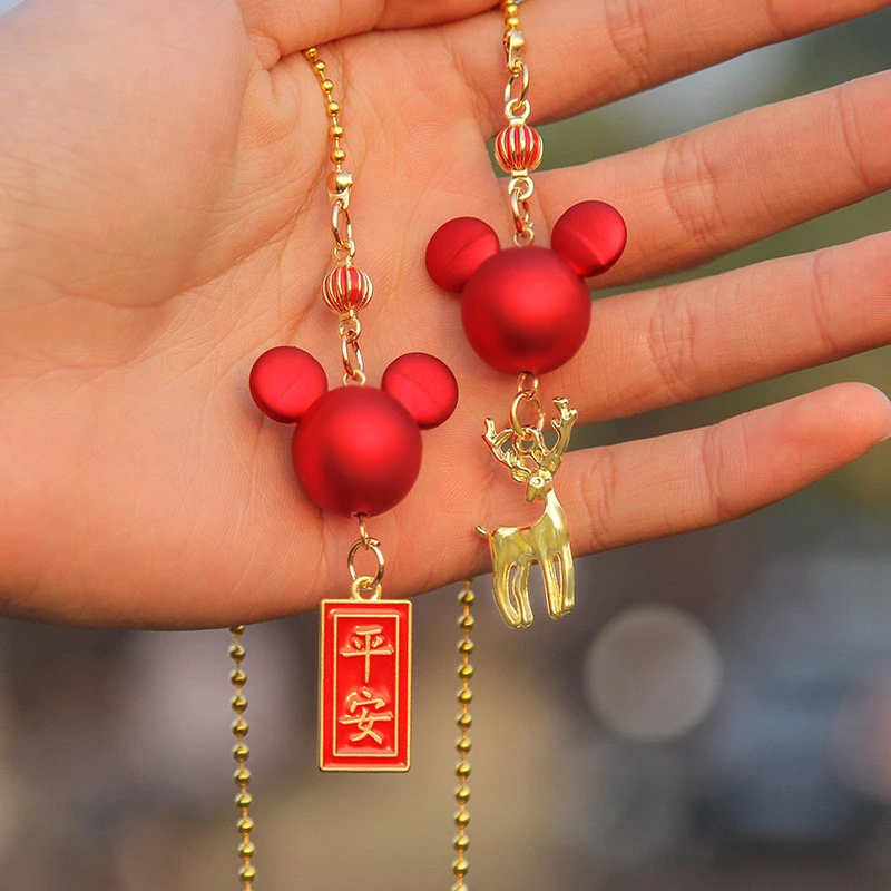 新款一路平安车载挂件后视镜车挂平安米奇汽车内装饰品车载用品