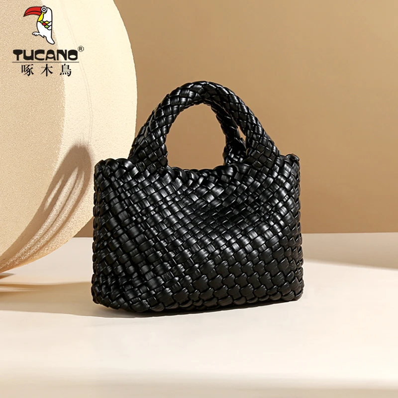 夏季时尚百搭休闲女士黑色真皮小众简约单肩气质镂空潮流肩包