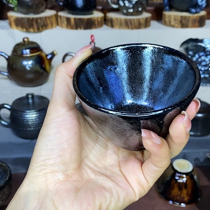 杯勿*语云南建水紫陶柴烧杯子