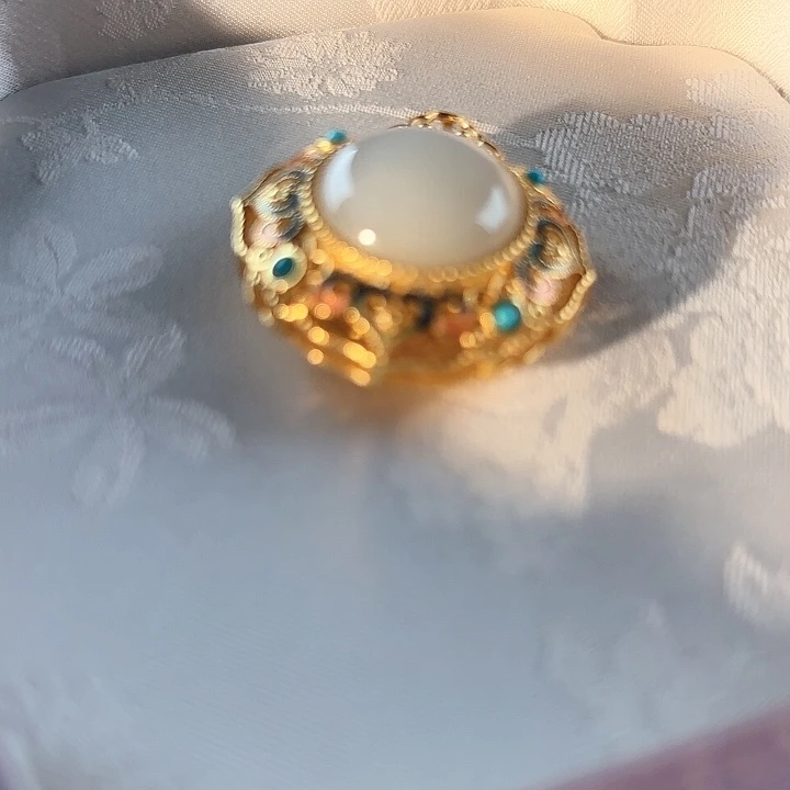 和田玉银S925镶嵌吊坠(不含链)