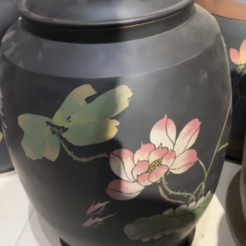 建水紫陶彩填三号缸