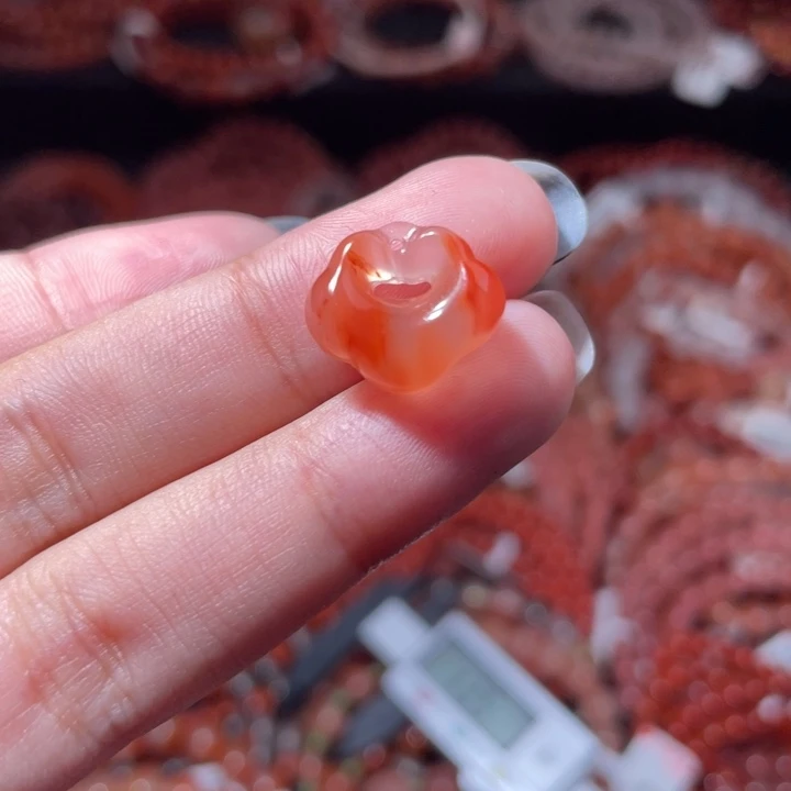 南红玛瑙未镶嵌祥云锁2087