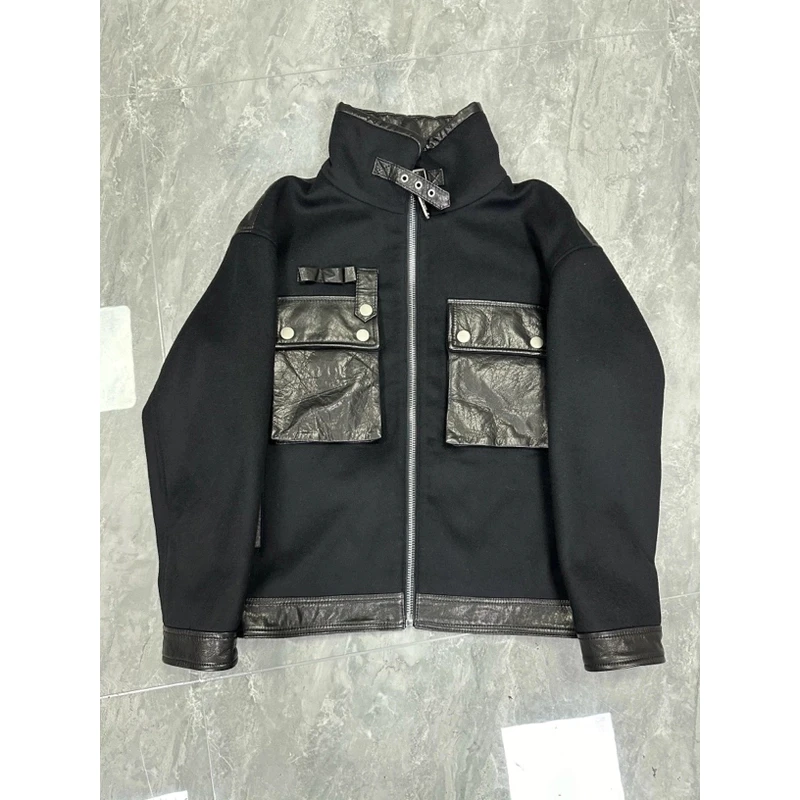 2350-男士牛皮休闲外套