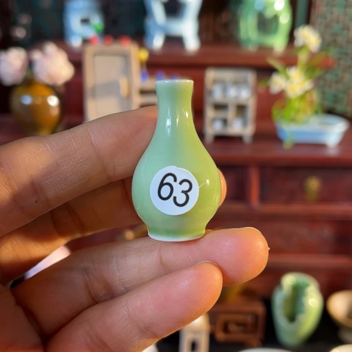 摆件微陶老王迷你花瓶