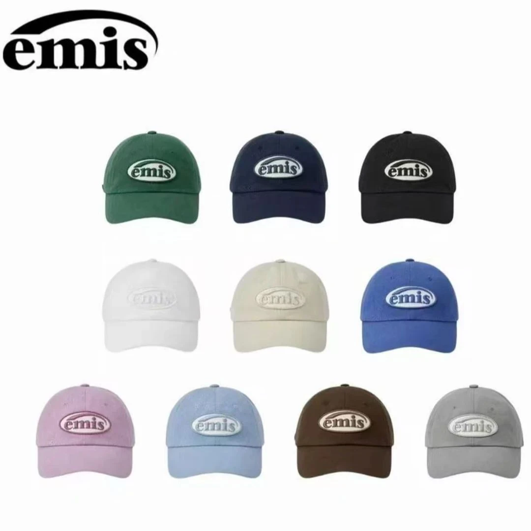 韩国emis棒球帽男女情侣经典可乐标软顶鸭舌帽大头围防晒帽子