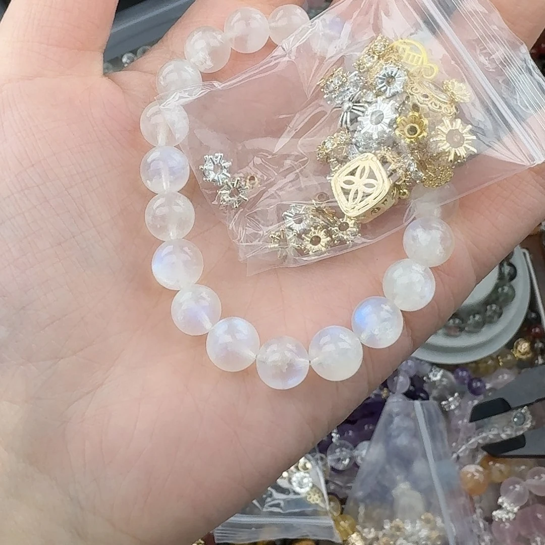 烟晶手链银S925镶嵌好