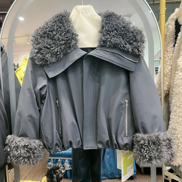 #8320 欧韩时尚加厚女款派克服冬季新款宽松休闲