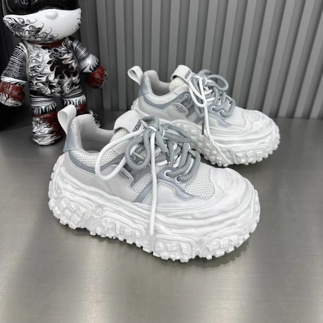 琦琦自留款轮胎底网面老爹鞋