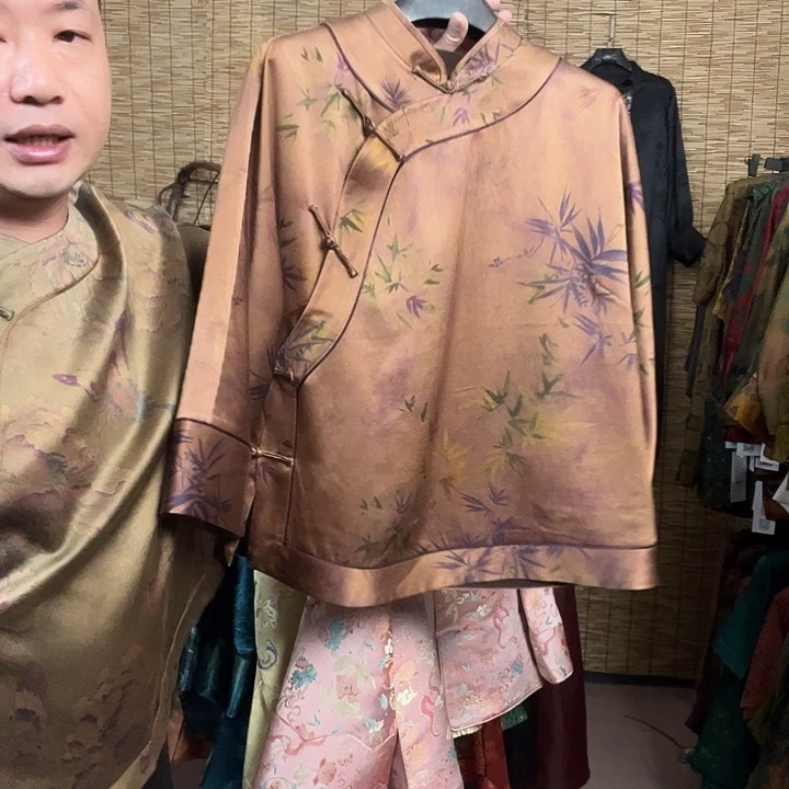 快***姐香云纱富婆衫立领3XL