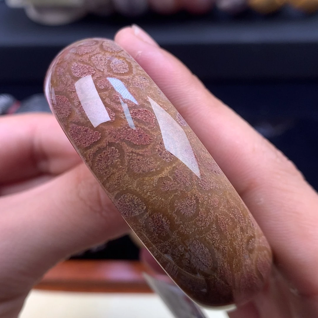 【闪购商品】颈饰未镶嵌硅化珊瑚（珊瑚玉）58号56.4圈豹纹