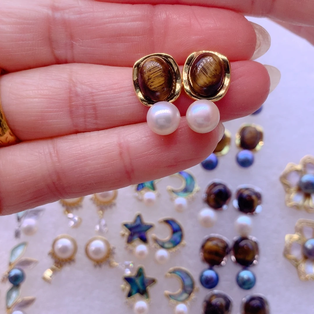 耳饰淡水珍珠合金