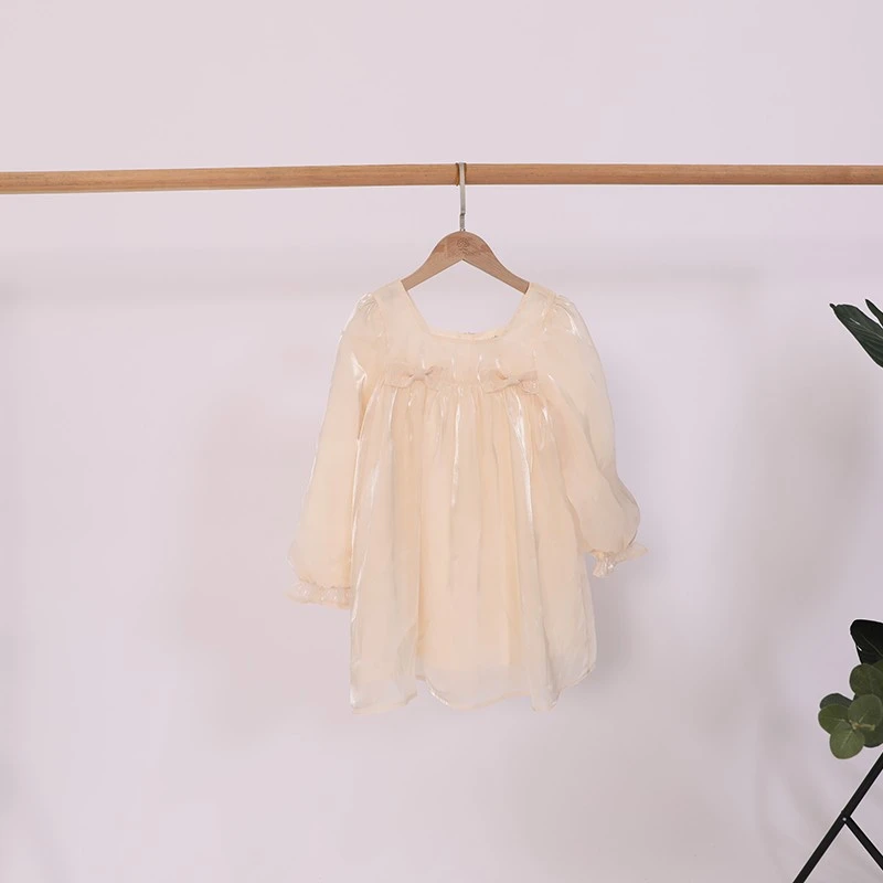 女中童梭织长袖连衣裙3123033731