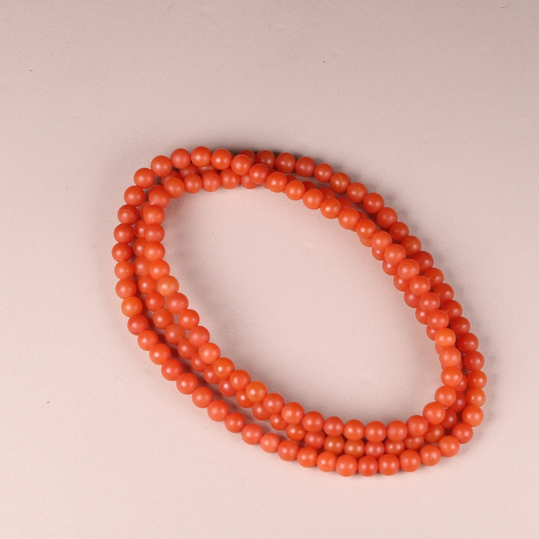 【汪氏精品】南红保山哑光素雅4mm多圈手链 6031-F51