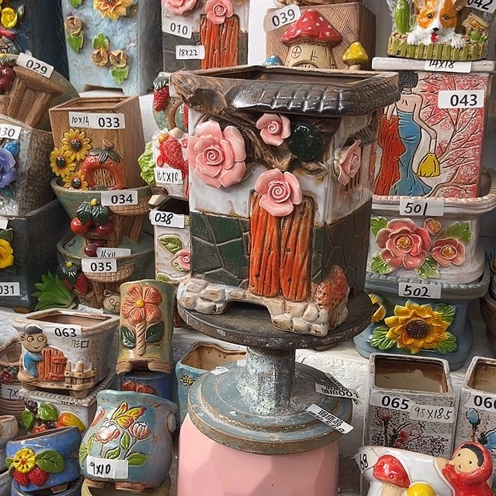 粗陶材质多肉花盆