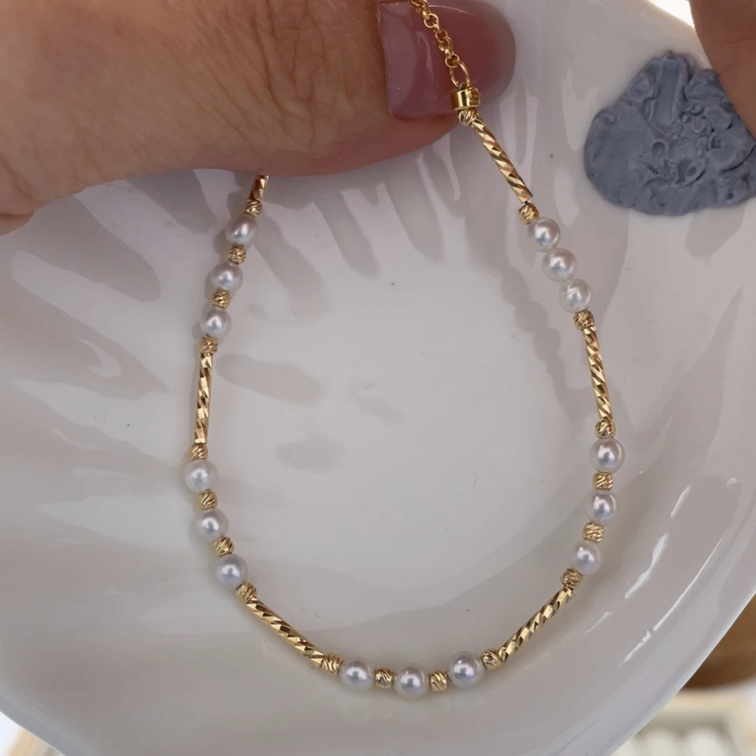 银S925镶嵌海水珍珠手绳