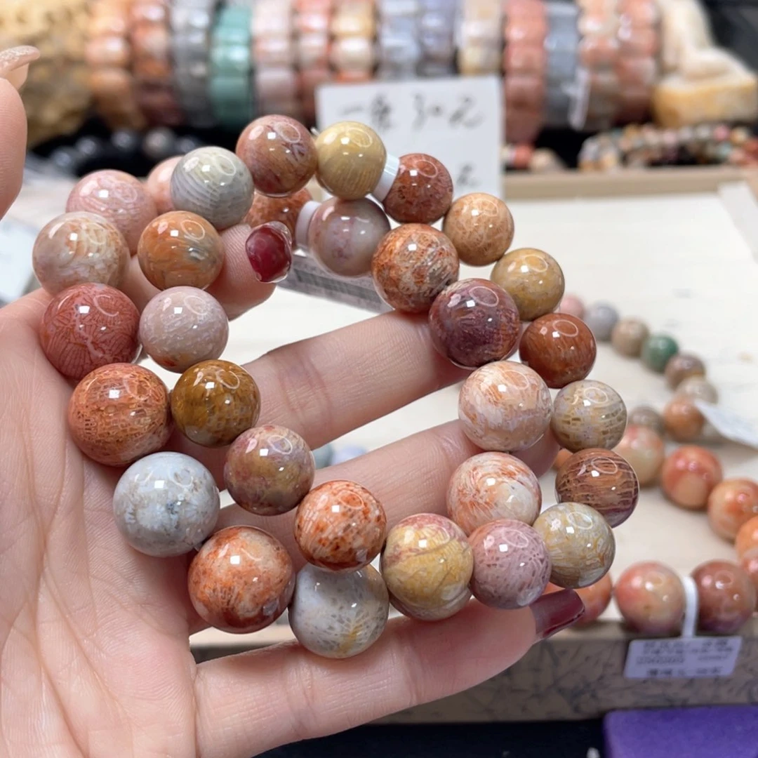 硅化珊瑚（珊瑚玉）手链未镶嵌王**纸971