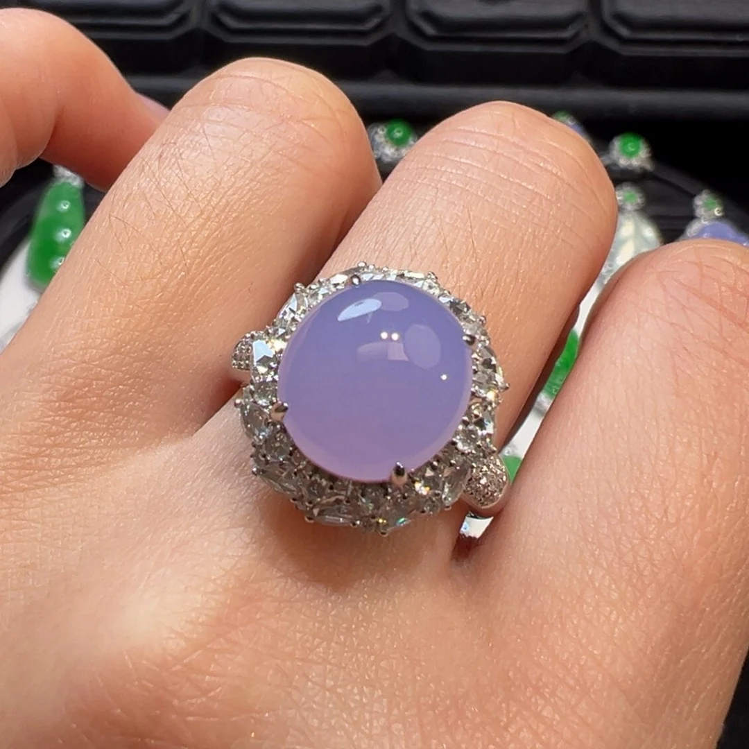 翡翠戒指18K金镶嵌收到货48小时鉴赏期