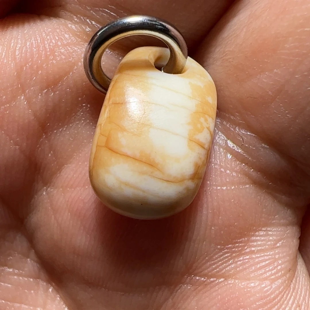 玻璃颈饰墨白藏传出品08