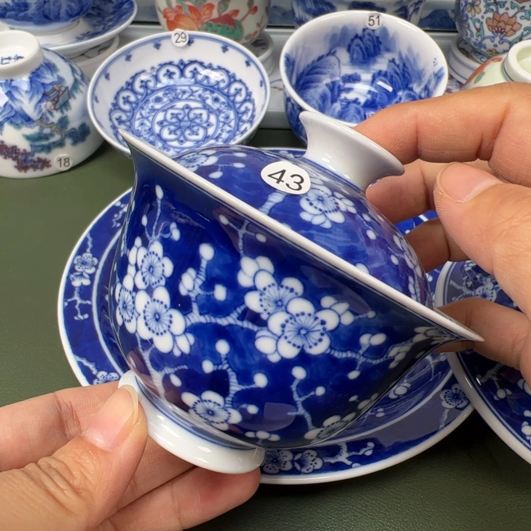 陶瓷景德镇纯手工纯手绘茶具木木43