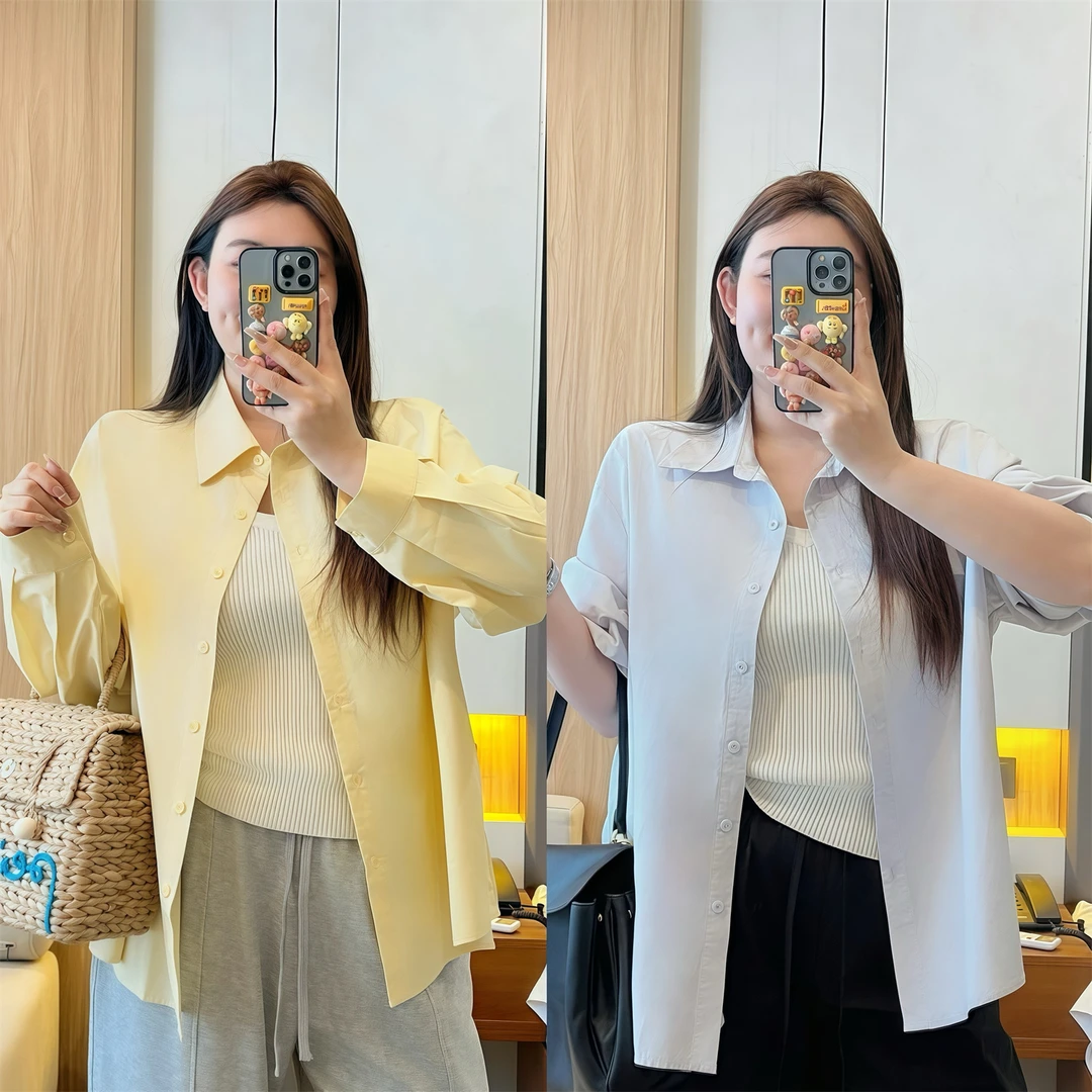 维也纳歌 / 韩风慵懒风夏款衬衫14449花契大码胖mm200斤休闲时尚