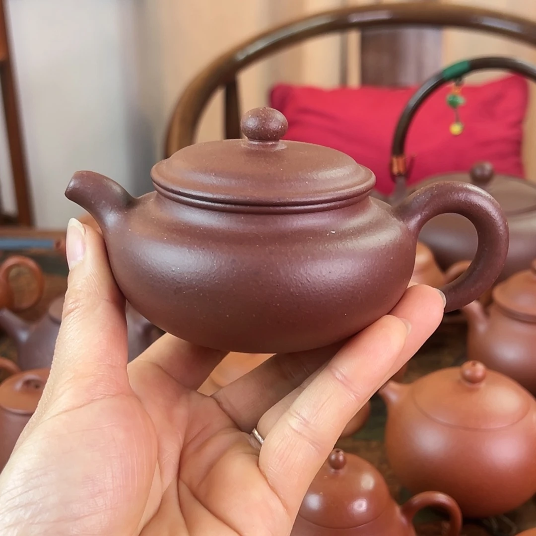 紫砂茶壶精品 仿古 紫泥 200cc