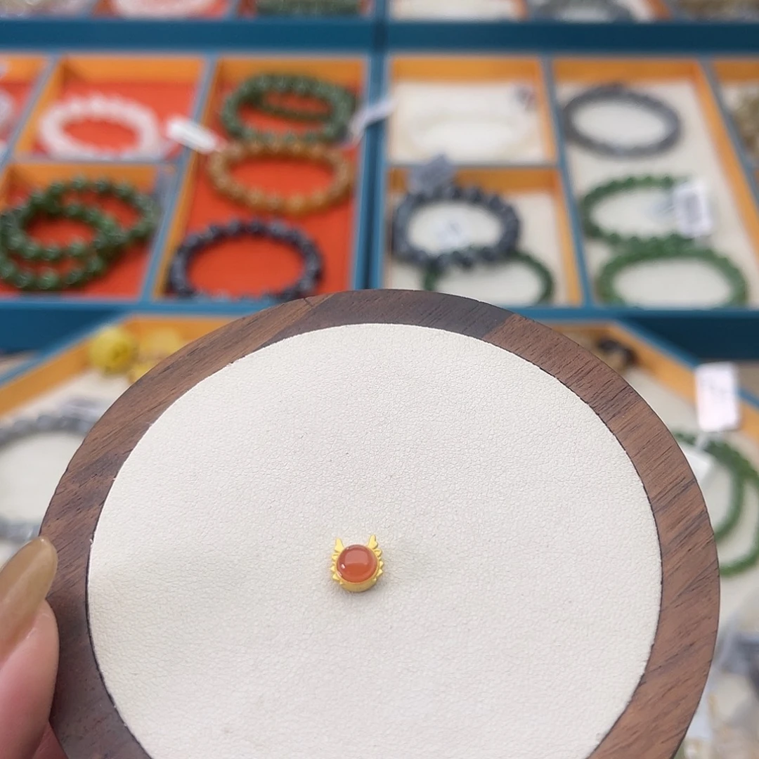 无***果南红玛瑙未镶嵌颈饰A54