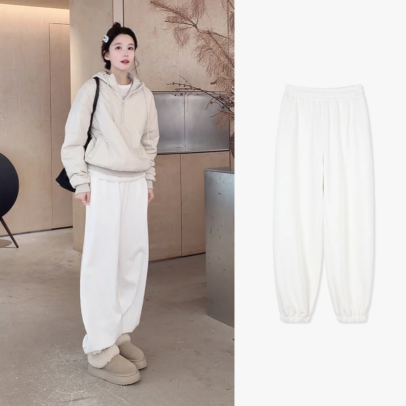 Z.blues【吸粉裤 加绒】多色入好穿好搭强捻加厚束脚卫裤YZUIIE9968