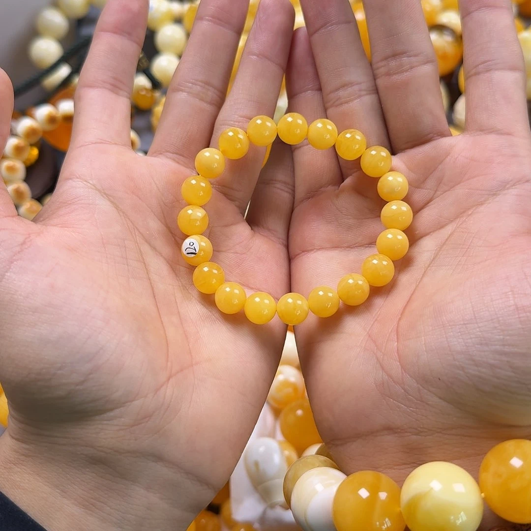 琥珀珠宝奇石未镶嵌10mm