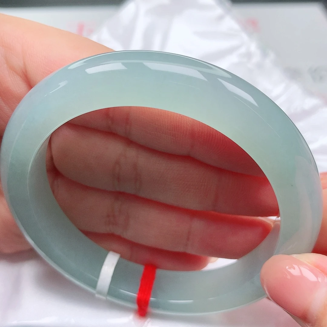 翡翠手镯未镶嵌冰胶水汪汪25