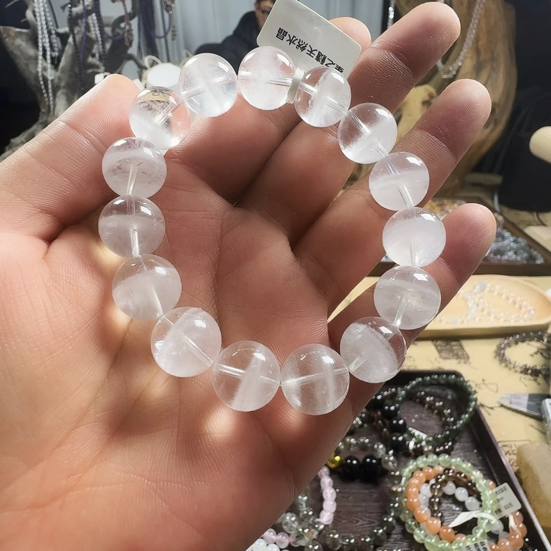未镶嵌手链水晶天然雪花幽灵手链