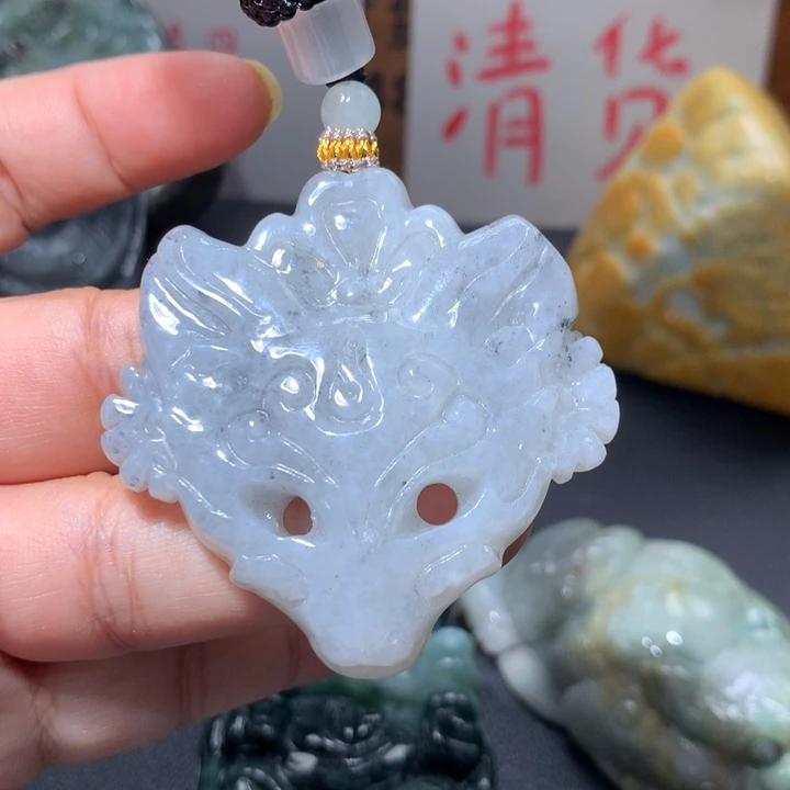 翡翠未镶嵌颈饰保真天然A货翡翠