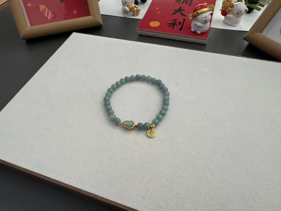 非金属大理石手链 新款时尚招财手链清新转运可爱030手链手串