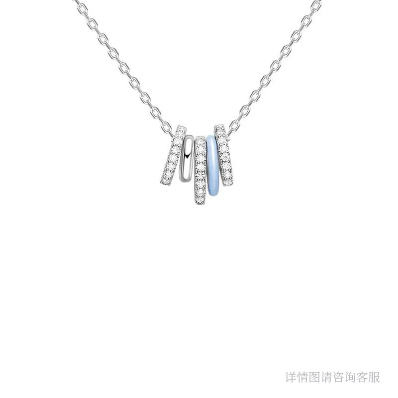 坠链均925银合成锆石 欧货DP高品项链-9127