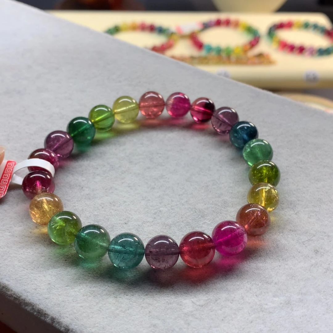 【闪购商品】未镶嵌手链碧玺艳丽色标单圈9.1