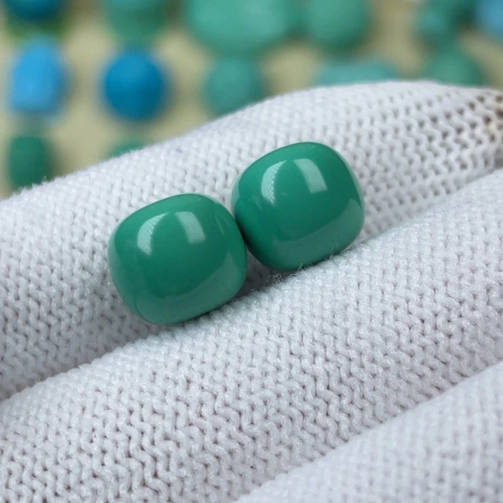 高瓷正绿10mm老型一对福利