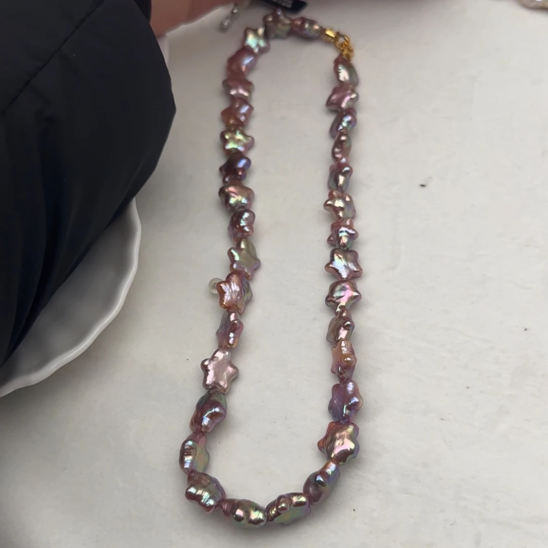 淡水珍珠项链银S925镶嵌