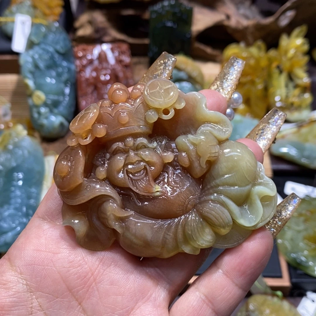 蛇纹石玉颈饰未镶嵌*️***