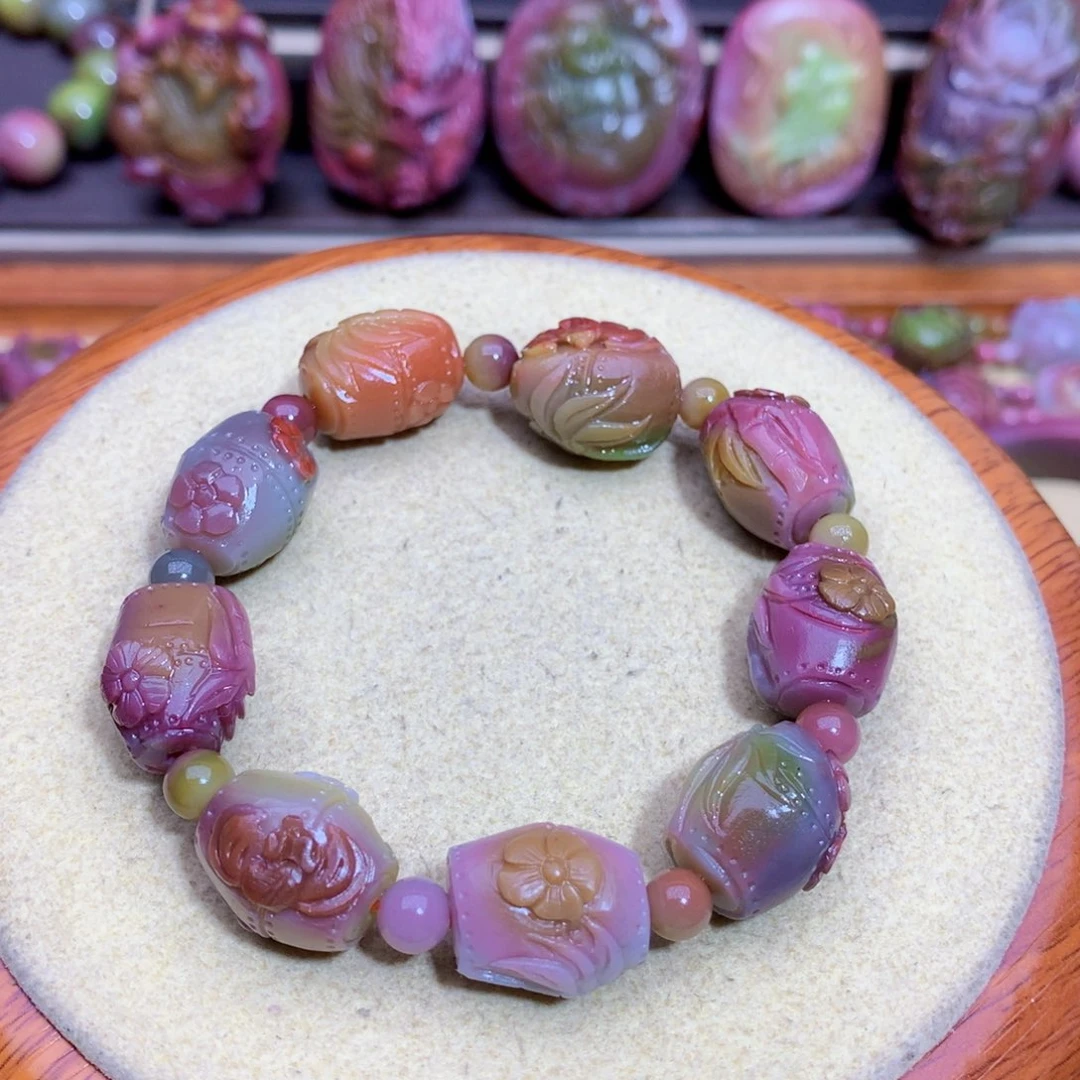 玛瑙手链未镶嵌盐源