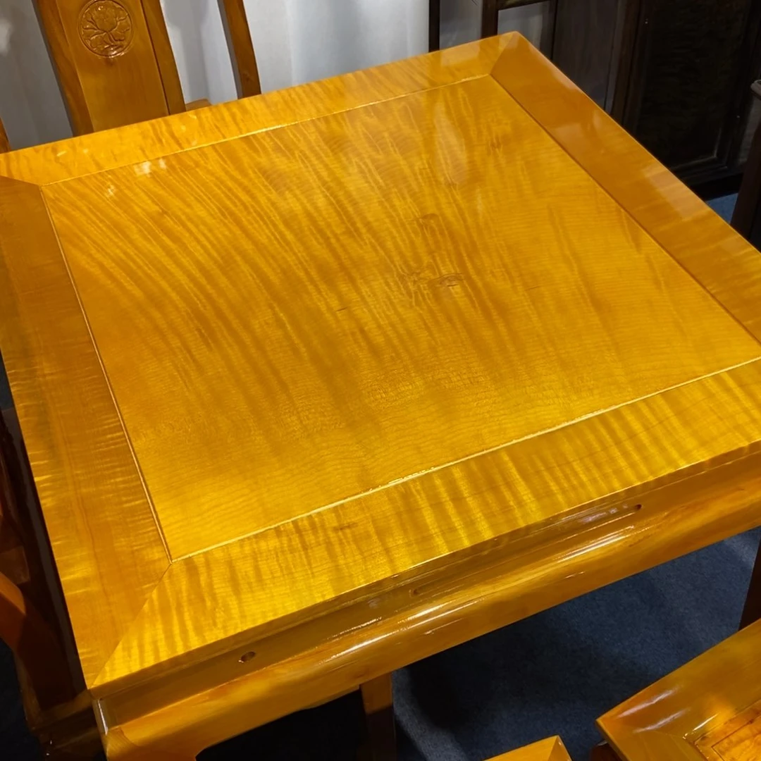 楠木小方桌五件套独板