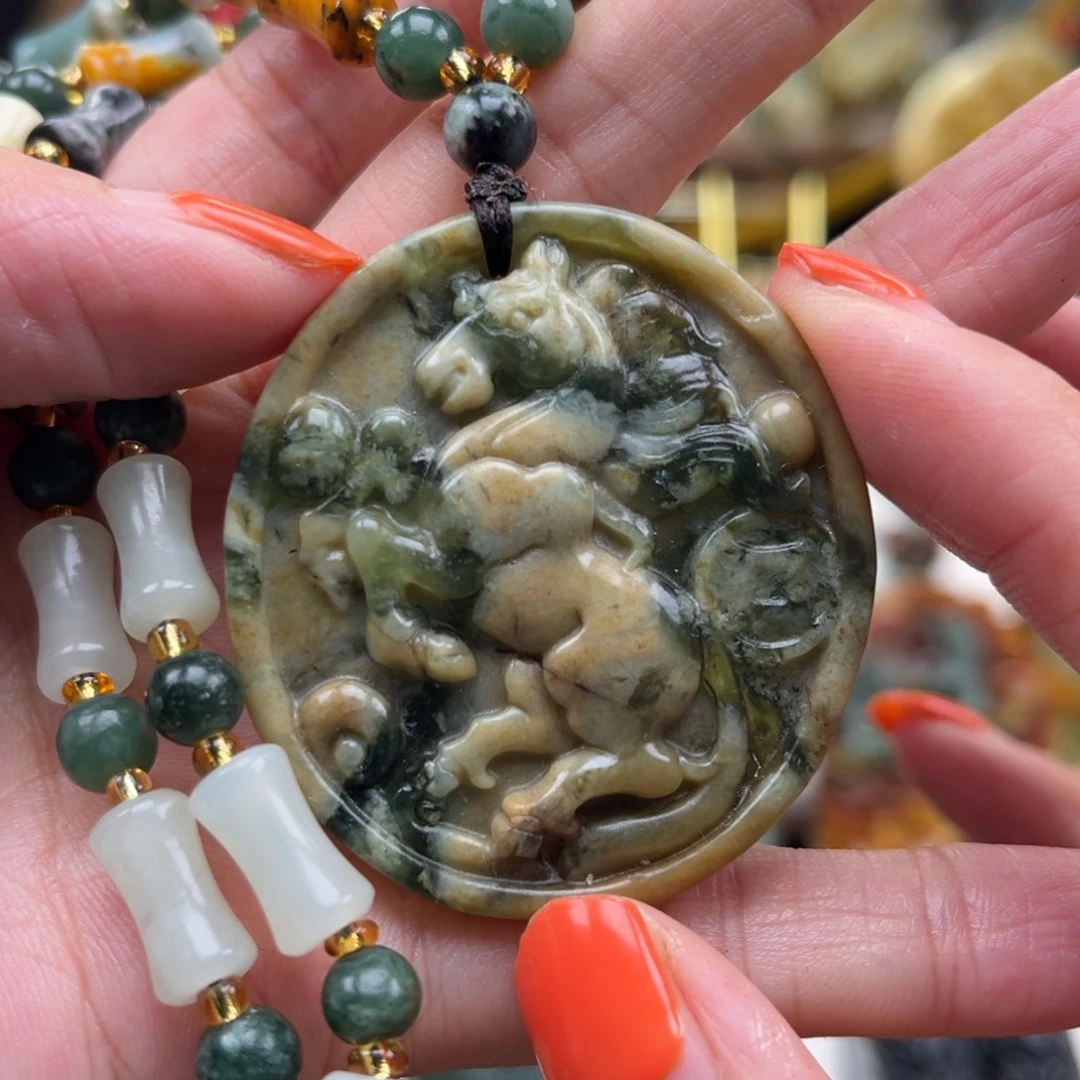 岫玉未镶嵌挂件挂件