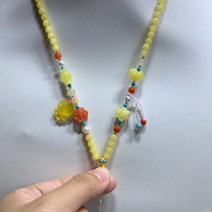 蜜蜡颈饰未镶嵌4.7mm
