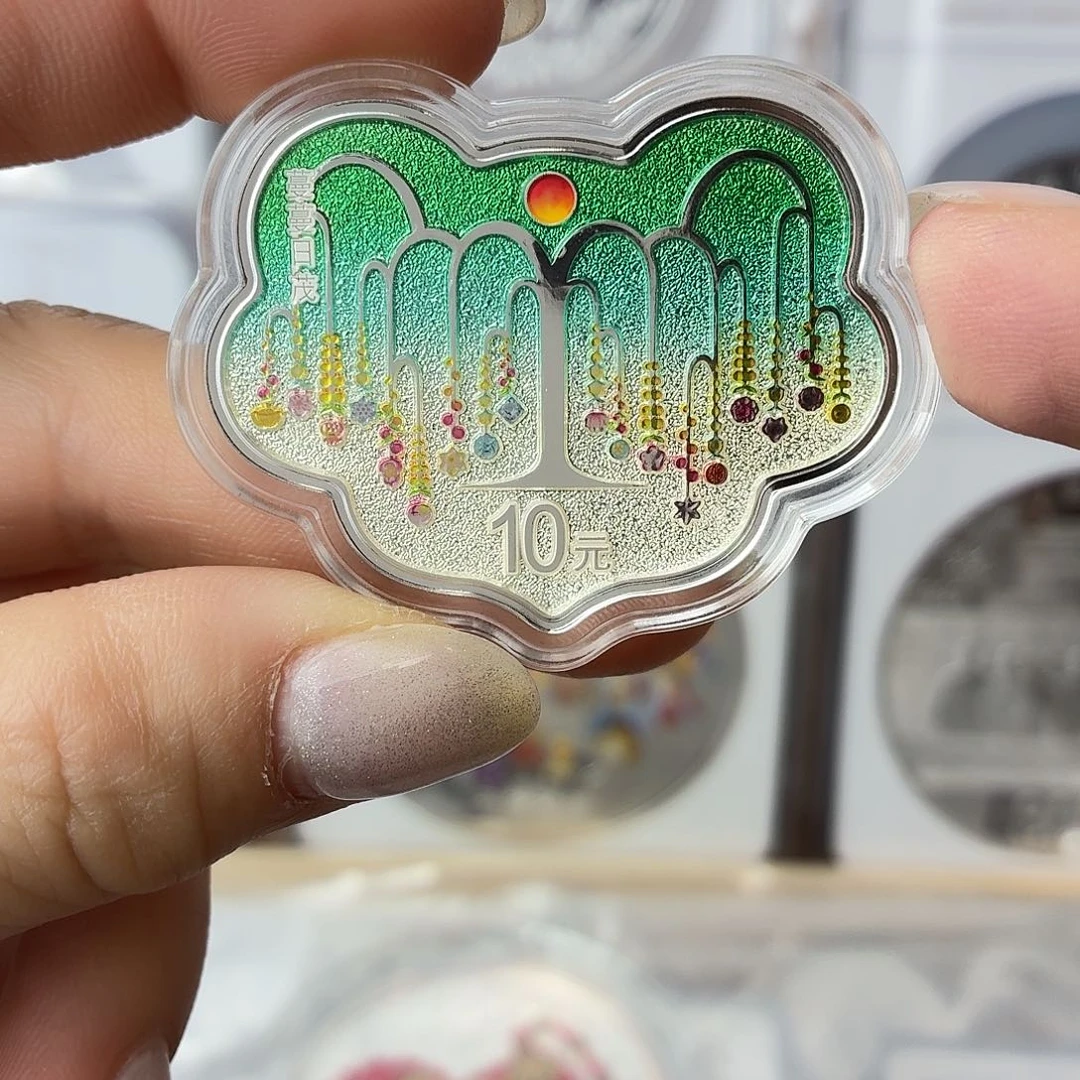 纯银2025年蔓蔓日茂银币30克带证配盒